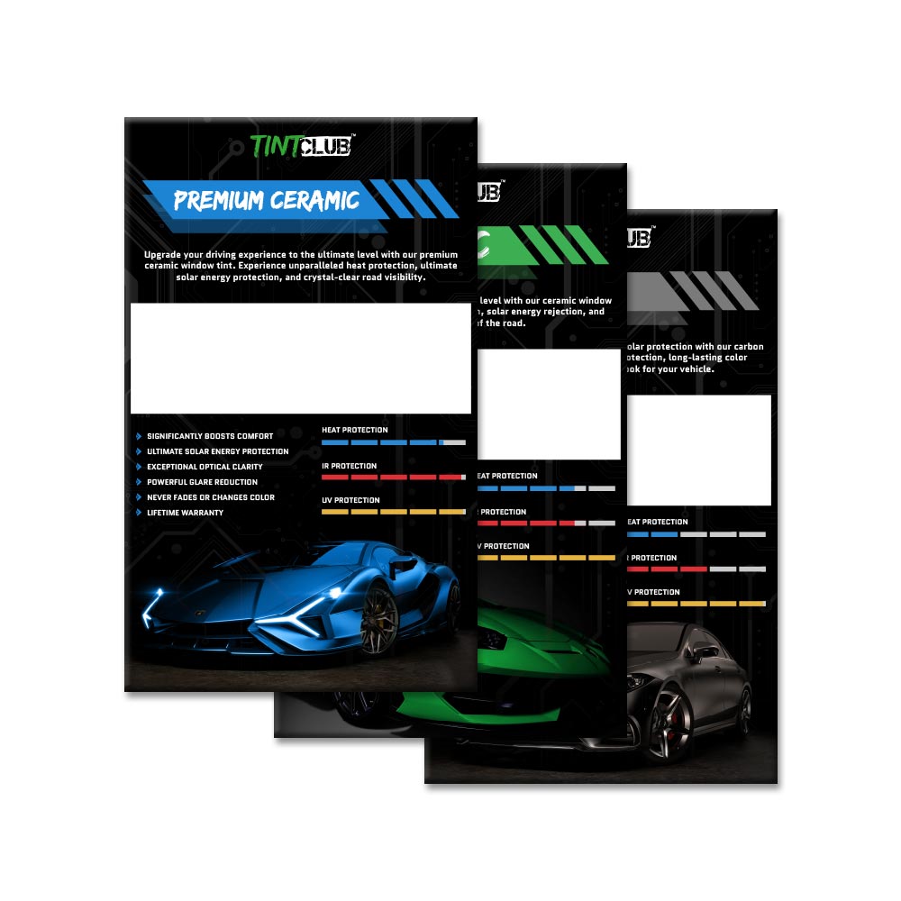 Tint Club Display Boards
