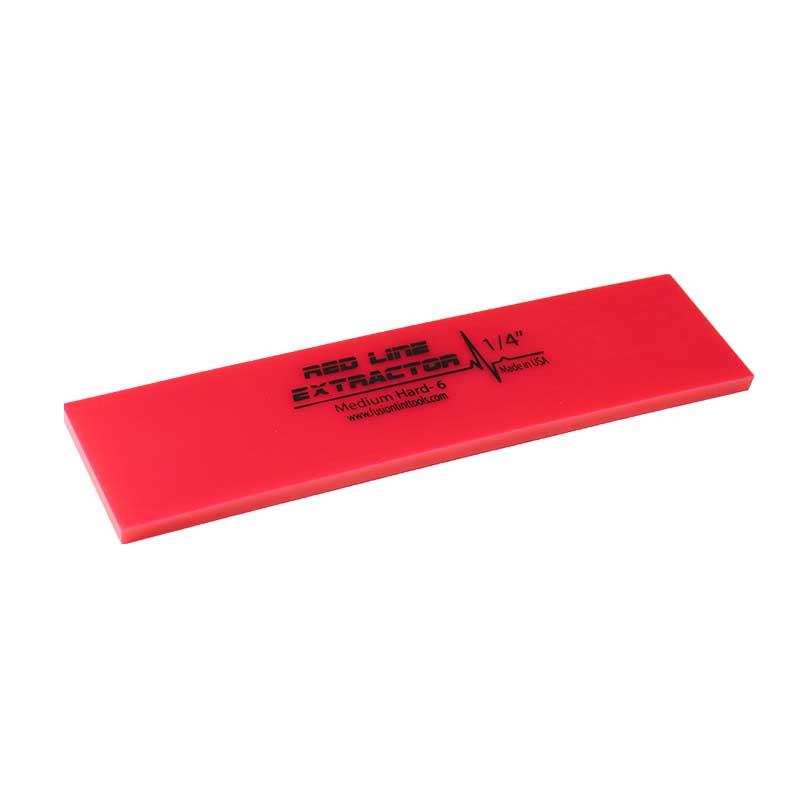 GT2115B - 8" Red Line Extractor 1/4" Thick No Bevel Squeegee Blade