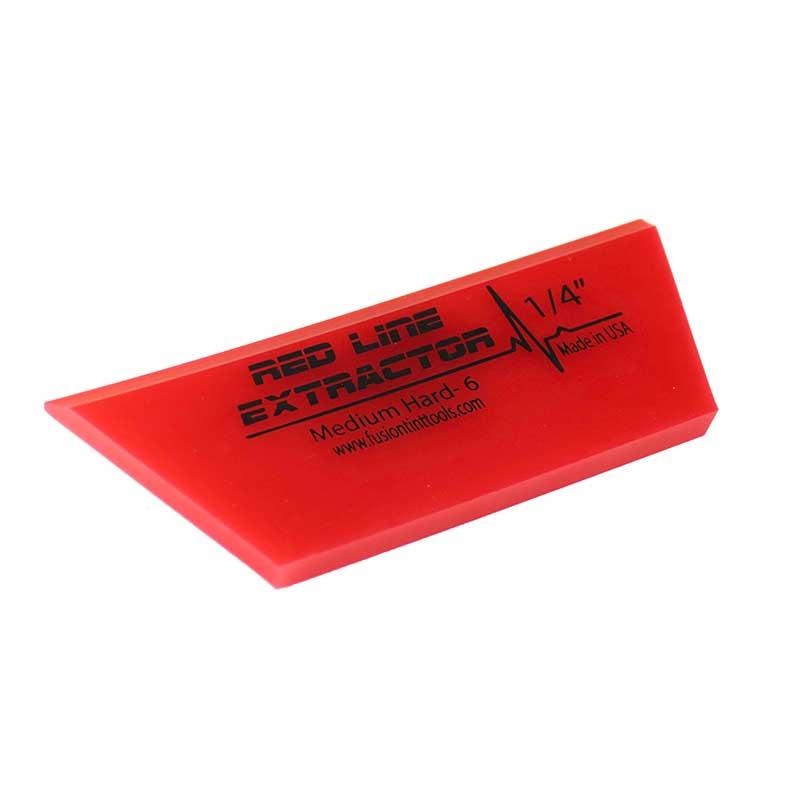 GT2114A - 5" Red Line Extractor 1/4" Thick Single Beveled Cropped Squeegee